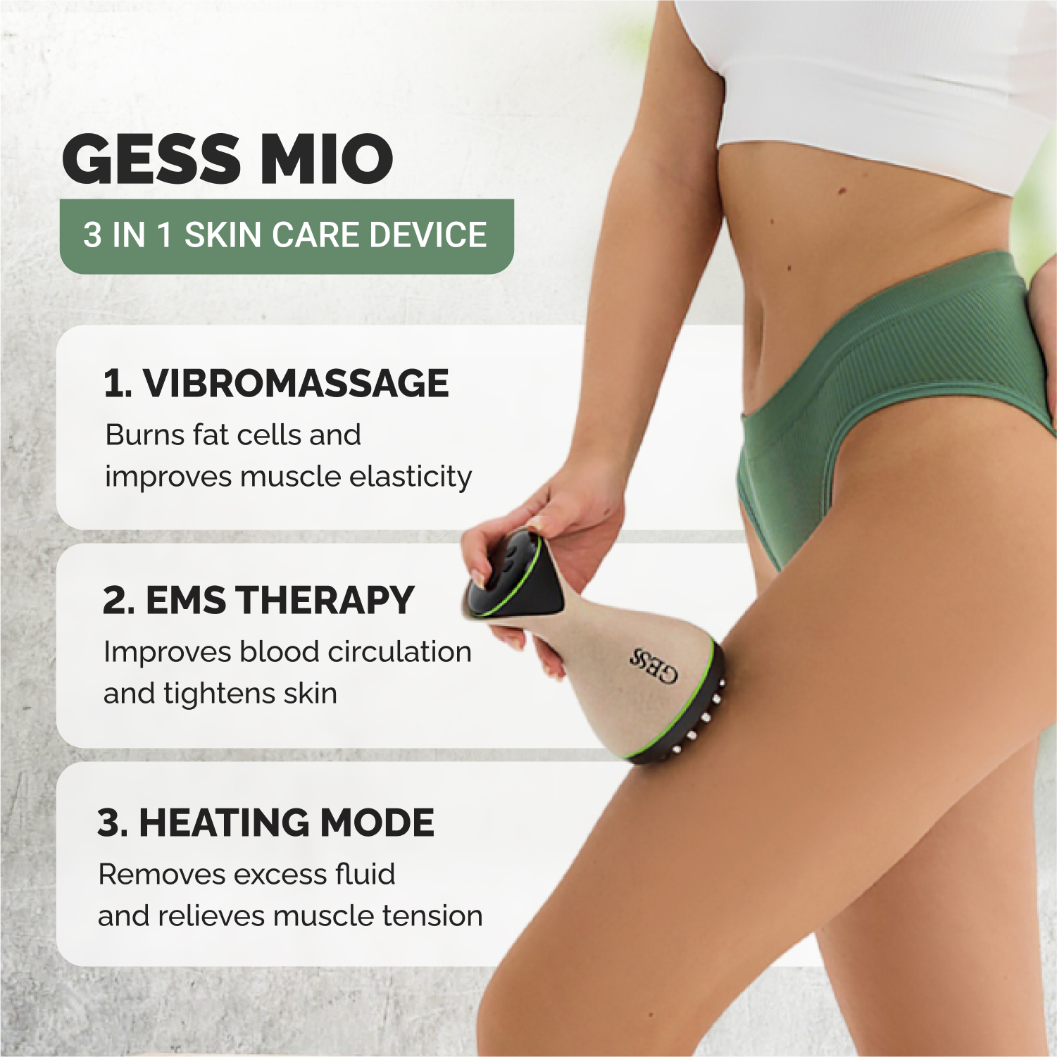 Cellulite Remover-Body massager-EMS-Microcurrent-device-Vibration massage GESS MIO (3)